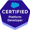 Salesforce Certified Platform Developer I badge